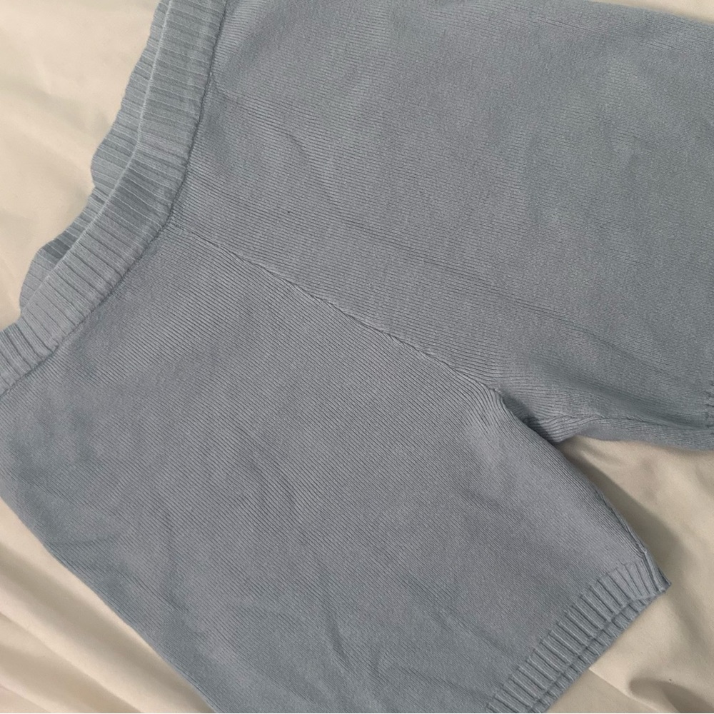 Full Tilt Light Blue Knit Shorts